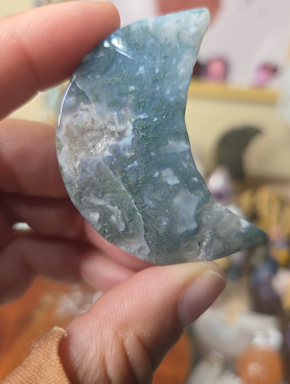 Moss Agate Moon (2.5)  C New Beginnings